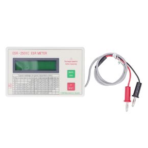 ESR Capacitor Tester, High Accuracy Capacitance Meter LCD Display ESR Meter with Smart Shutdown Function