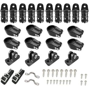 Bimini Top Fittings Hardware 7/8" Nylon Boat Top Fittings Hardware 4 Bow Bimini Top Hardware Fittings Set Boat Canopy Parts
