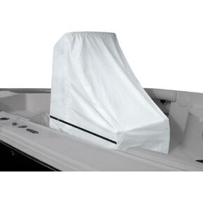 Center Console Boat Cover UPF 50+, 420D Waterproof Boat Cover, Center Console Cover with Windproof Straps, Silver(Large Size up to 30" L 40" W 44" H)