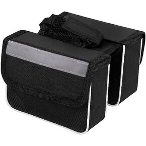 Bike frame bag handlebar bags for mountain bikes waterproof portable storage bag top tube bag phone storage bag accessories (2 bags)