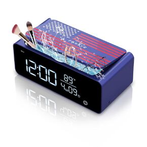 Ultrasonic Jewelry Cleaner Machine - Ultrasonic Cleaners Portable 24W/48KHz with LED Display Alarm Clock, Jewelry Cleaner 500ml Stainless Steel Tank Cleaner for Glasses, Silver, Rings, Diamonds - Blue