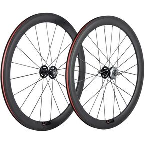 50mm Carbon Fiber Track Wheel Matte Finish 3K Fixed Gear Wheelset with Cog