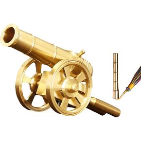 Mini cannon napoleon mini cannon rare military model collectible statue metal crafts (Gold)