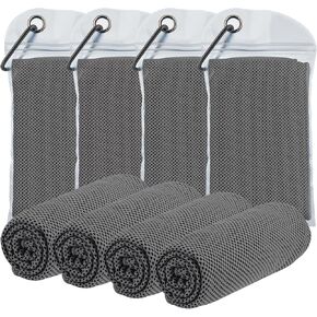 Cooling Towels Neck and Face,(40" x 12") Bulk Ice Towel,Soft Breathable Cooling Towels for Hot Weather,Athletes,Yoga,Gym,Workout,Sports,Camping,Microfiber Cold Towels 4pack