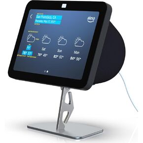 Adjustable Metal Stand for E cho S how 8(Gen 3)- Magnetic Dock with Premium Sleek Aluminum Design, Enhanced Stability and Built-in Cable Management for Kitchen and Desktop Use(Silver) in Kuwait