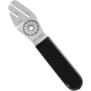 JONMON Bike Rotor Truing Fork, Bicycle Disc Alignment Wrench, 3 Slot Depths Adjustment Brake Disc Adjuster Flattening Correction Gap Regulator Repair Hand Tool for Mountain Bike Road Bike