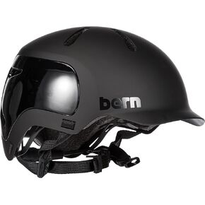 Bern Watts 2.0 Adult Bicycle Helmet, Brim Style, Multisport Certified, Compass Dial-Adjusted Fit, for Biking, Skating, Boarding
