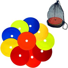 10 PCS Flat Soccer Cones for Sports,Spot Markers Disc with Net Bag,Enhance Your Soccer Skills with these Flat Cones and Agility Cones for Drills and Workouts,for Training Football,Motorcycle Practice