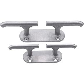 MIZUGIWA Boat Cleats 6 Inch 8 Inch Stainless Steel Dock Cleats for Boat,Open Top Boat Cleat Marine Heavy Duty Base Eagle Handle with Fasteners,Rope Cleat for Boat Docks,Decks,Kayaks,Pack of 2
