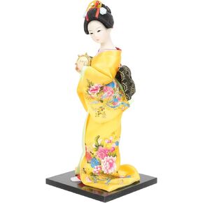 STOBOK 30x12.5cm Japanese Style Geisha Figurine Japanese Geisha Doll Tabletop Geisha Doll Ornaments for Home Office Decorations