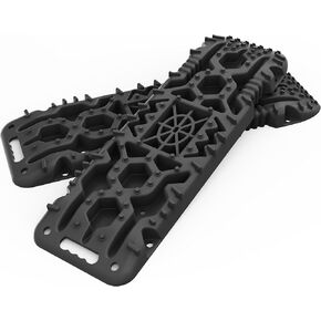 ALL-TOP Traction Boards with Build-in Jack Base, 2PCS Recovery Boards for Overlanding (4th Gen, Army Green)