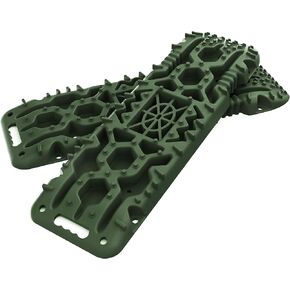ALL-TOP Traction Boards with Build-in Jack Base, 2PCS Recovery Boards for Overlanding (4th Gen, Army Green)