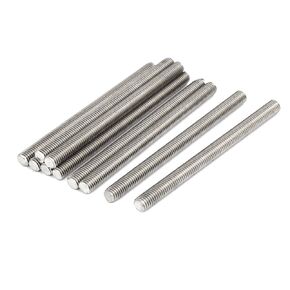 uxcell M8 x 110mm 1.25mm Pitch 304 Stainless Steel Fully Threaded Rods Hardware 10 Pcs