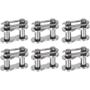 uxcell 6Pcs #25 Chain Master Connector Link Roller 1/4" Pitch Stainless Steel Standard Connecting Split Links for 04C Chain