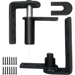 Upgraded Saloon Door Hinges, Self-Return Double Swinging Door Hinge, Saloon Doors Swinging Hardware, Cafe Door Hinges, Bar Door Hinges, Gravity Hinges Heavy Dut Black 304 Stainless Steel 110Lbs