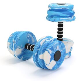 Aquatic Dumbbells, 2PCS Water Weights for Pool Exercise, High-Density EVA-Foam Pool Weights for Water Exercise, Weight Loss，Water Workout Equipment for Adult