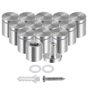 12 حزمة من براغي المواجهة، 1 بوصة. قطر × 1 بوصة. L. أجهزة تثبيت المواجهة، حوامل حائط من الفولاذ المقاوم للصدأ، أجهزة تثبيت براغي المواجهة للإشارة لحامل لافتات الأكريليك in Kuwait