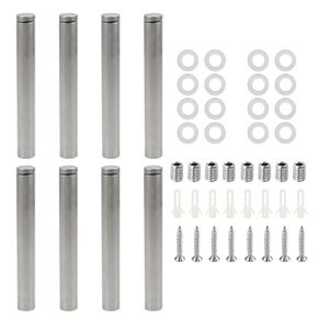 Long Glass Standoff Bolts 0.75" Dia Advertising Screw Nails 6-inch/15.3cm Length Wall Sign Standoff for Acrylic Signs -8pcs