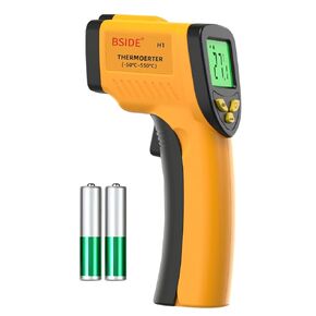 BSIDE Infrared Thermometer Pyrometer 50:1 Industrial Temperature Gun -58℉~2552℉(-50℃~1400℃) IR Laser Thermometer, High Temp Non-Contact Digital Thermometer for Furnace Smelt Forge