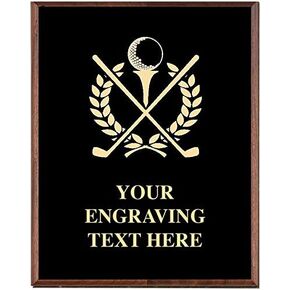 Crown Awards Golf Plaques, Custom Engraved Golf Clubs with Ball Plaque Award, Great Customizable Golfing Gift Prime
