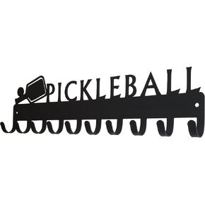 Sports Medal Hanger Display for Pickleball Ribbons - 14.5 inches with 10 Hooks - Made in The USA
