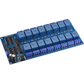 MECCANIXITY Relay Module 16 Channel 5V Low Level Trigger Module Blue Relay Module Board for DSP in Saudi Arabia