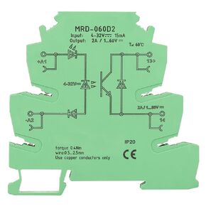 State Relay Module, State Relay with Yellow LED Luminous Tube, Ultra Thin 6.2mm State Relay Module, for Diode Reverse Connect Protection