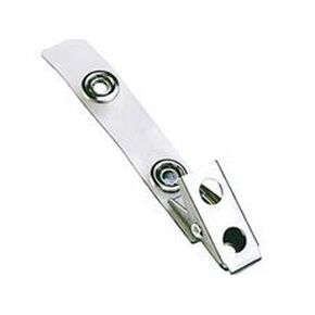 2105-3100 Vinyl Strap Clip with 2-Hole NPS Clip, 3.5" Length, Clear (Pack of 100)