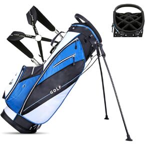 حقيبة Ling Liu Golf Stand مع 14 طريقة فواصل علوية، حقيبة جولف خفيفة الوزن للرجال والنساء، حقائب جولف مع حامل جيوب متعددة توسيع حزام مزدوج، غطاء غطاء مقبس in Kuwait