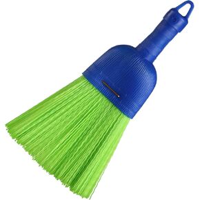 Domensi 1 Pcs Whisk Broom Poly Fiber Handheld Brush Hand Broom Outdoor Broom Car Broom with Hang Hole for Cleaning Inddoor Porches Floors Decks Driveways Dirt Dust