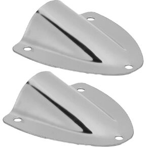 KIMISS Marine Wire Cover, 2pcs Clam Shell Vent Wire Pass Through Cover Polished Stainless Steel Accessory for Marine Boat