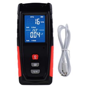EMF Meter Rechargeable Digital Electromagnetic Field Radiation Detector with Color-Screen Display and Sound-Light Alarm for Electric Magnetic Field Inspection, Home, Office and Ghost Hunting