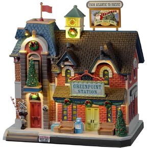 Lemax Greenpoint Railroad Station, with 4.5V Adaptor #25866