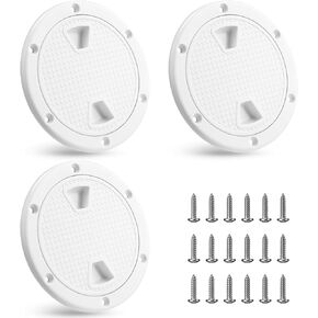3 Pack Boat Hatch Circular Non Slip Inspection Hatch Boat Detachable Deck Hatch Cover with 18 Attached Screw Boat Parts for Marine Yacht RV Truck Vent Accessories
