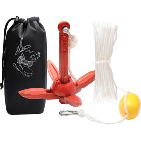 Kayak Anchor Boat Anchor for Kayaks, Canoes, SUP Paddle Boards & Jet Skis, Folding Anchor with 40ft Anchor Tow Rope and Carrying Bag