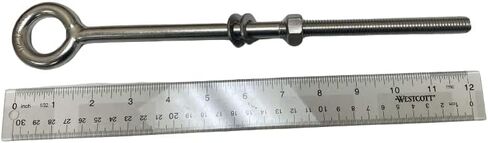 US STAINLESS Stainless Steel 316 Eye Bolt 1/2" x 12" UNC(1/2"-13 pitch) Short Thread Marine Grade in Saudi Arabia