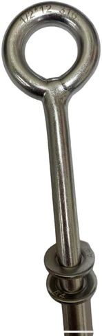 US STAINLESS Stainless Steel 316 Eye Bolt 1/2" x 12" UNC(1/2"-13 pitch) Short Thread Marine Grade in Saudi Arabia