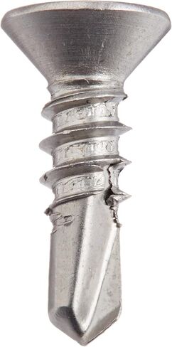 Small Parts 0608KPF410 410 Stainless Steel Self-Drilling Screw, Plain Finish, 82 Degree Flat Head, Phillips Drive, #2 Drill Point, #6-20 Thread Size, 1/2" Length (Pack of 50) in Saudi Arabia