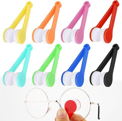 8 Pcs Glasses Cleaner, Microfiber Spectacles Sunglass Cleaner Tool, Mini Sun Glasses Cleaner Brush, Eyeglasses Cleaner Cleaning Clip for Peeps Eyeglass, Sunglasses and Eye Glasses in Saudi Arabia