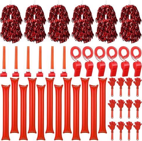 48 قطعة من عصي الرعد من بوم بومس للتشجيع، صفارات بلاستيكية مع حبال وأبواق سكوكر in Kuwait