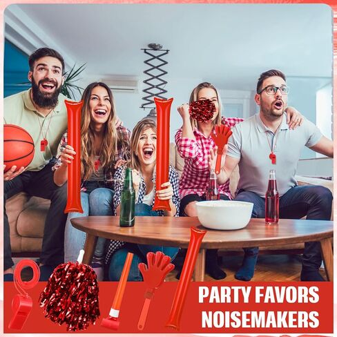 48 قطعة من عصي الرعد من بوم بومس للتشجيع، صفارات بلاستيكية مع حبال وأبواق سكوكر in Kuwait