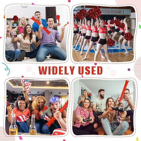 48 قطعة من عصي الرعد من بوم بومس للتشجيع، صفارات بلاستيكية مع حبال وأبواق سكوكر in Kuwait