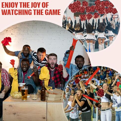 48 قطعة من عصي الرعد من بوم بومس للتشجيع، صفارات بلاستيكية مع حبال وأبواق سكوكر in Kuwait