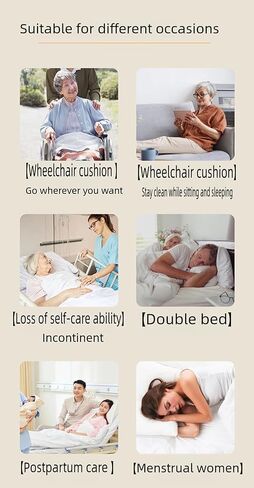 ملحقات الكراسي المتحركة، وسائد كرسي مقاومة للماء لوسادة سلس البول لكبار السن، وسادات مقاومة للماء، وسادة حماية قابلة للغسل لكبار السن، وسادات الكراسي، وسادات التبول للبالغين، 4 طبقات ناعمة (19.68 * 27.56 بوصة) in Kuwait