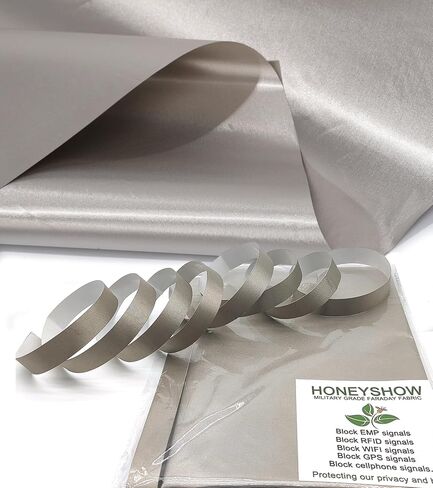 Faraday Fabric EMP Proof, Copper/Nickel/Poly Shielding Cloth,Military Grade Conductive Fabric 43"W*39"L Faraday Tape 78" - for DIY Faraday Bags/Cage/Box/Blanket/maternity wear/curtains/case covers. in Saudi Arabia