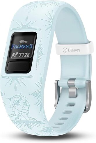 Garmin vívofit Jr 2, Kids Fitness/Activity Tracker, 1-Year Battery Life, Adjustable Band, Disney Frozen 2, Elsa, Light Blue (Renewed) in Saudi Arabia