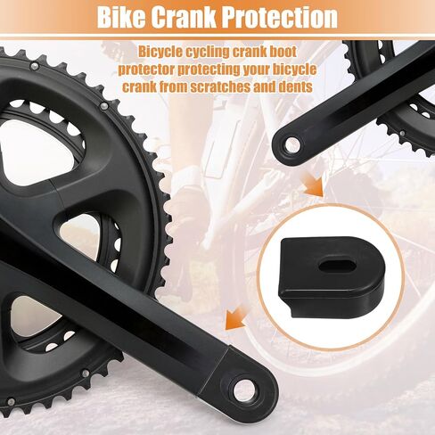 uxcell 4 Pcs Silicone Bicycle Cycling Crank Boot Protectors Mountain Bike Sleeve Crank Arm Cover Protection in Saudi Arabia
