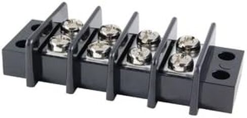 NTE Electronics 25-B600-07 Series 25-B600 شريط حاجز كتلة طرفية، حامل لوحة صف مزدوج، 25 أمبير، صف مزدوج، 7 أقطاب، مسافة 11.00 مم، 300 فولت، نطاق سلك 22-12 AWG in Kuwait