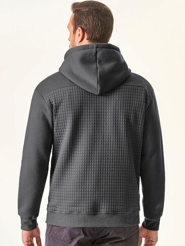 JMIERR Men's Hooded Sweatshirt Casual Long Sleeve Drawstring Waffle Pullover Hoodies with Pockets in Saudi Arabia