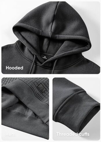 JMIERR Men's Hooded Sweatshirt Casual Long Sleeve Drawstring Waffle Pullover Hoodies with Pockets in Saudi Arabia